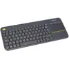 Bild von Logitech K400 Plus, Volle Größe (100%), Kabellos, RF Wireless, AZERTY, Schwarz