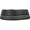 Bild von Logitech ERGO Wave Keys, Volle Größe (100%), Kabellos, RF Wireless + Bluetooth, Membran Key Switch, QWERTY, Graphit