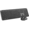 Bild von Logitech Signature Slim Combo MK950, Kabellos, RF Wireless + Bluetooth, Scherenschalter, AZERTY, Graphit, Maus enthalten