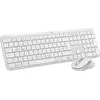 Bild von Logitech Signature Slim Combo MK950, Kabellos, RF Wireless + Bluetooth, Scherenschalter, QWERTZ, Weiß, Maus enthalten