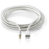 Bild von Nedis CCTB39940AL10 Lightning-Adapter Apple 8-Pin auf 3,5 mm Stecker 1 m Nylon