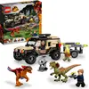 Bild von LEGO Jurassic World Pyroraptor & Dilophosaurus Transport, Dinosaurier-Spielzeug mit Off-Road-Spielzeugauto, 3 Minifiguren und 2 Dino-Figuren, für Fans von Jurassic-Park, ab 7 Jahre 76951