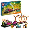 Bild von LEGO 60357 City Stuntz Stunttruck mit Feuerreifen-Challenge, mit schwungradbetriebenem Motorradspielzeug und Minifiguren, lustiges Geschenk für Kinder ab 6 Jahren, 2023 Set