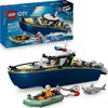 Bild von LEGO City Verfolgungsjagd im Polizeiboot   Spielset mit schwimmfähigem Schnellboot, Schlauchboot des Ganoven, 3 Mini-Figuren und einer Haifigur   Geschenk für Jungen und Mädchen ab 6 Jahren   60456
