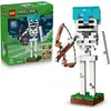 Bild von LEGO Minecraft Das Skelett - Mob Figur mit Diamanthelm, Bogen und Pfeil sowie Grasbasis als Zimmerdeko für Kinder - Gaming Geschenk für Jungen, Mädchen und Fans ab 10 Jahren - 21594