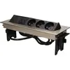 Bild von Unterputzsteckdose 3x250V im vernickelten Gehäuse mit USB 1,8 m OR-AE-1364