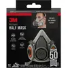 Bild von 3M Halbmaske 6200, Wiederverwendbar, Mittelgroß, für Sprühlackier- und Schleifarbeiten, mit Bajonettverschluss, Komfortabel