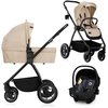 Bild von Lionelo Kombikinderwagen Meril 3in1 Babywanne bis zu 9 kg, Kindersitz bis zu 13 kg, 0-48 Monate bis zu 22 kg, Geländeräder 360°, Vollfederung - Beige