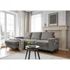 Bild von MIUFORM Lofty Lilly - Ecksofa mit Bettfunktion und Bettkasten L-FORM LINKS - 236x148cm - Hellgrau - Sofa Schlafsofa Couch