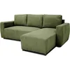 Bild von Ecksofa für 3/4 Personen - PHARELL - Khakifarbener Cordstoff - Truhe - 224 x 155 x 85 cm