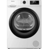 Bild von Hisense Freistehender Wäschetrockner mit Wärmepumpe, 8 kg, Freistehend, Frontlader, Wärmepumpe, Weiß, Drehregler, Rechts