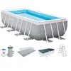 Bild von INTEX 26792GN Prism Frame Pool 488x244x107cm Set mit Filter Leiter Plane Folie