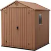 Bild von Keter DARWIN, Kunststoff-Schuppen, Doppel, A-Rahmendach, Braun, Braun, 3,35 m²