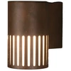 Bild von Konstsmide 7357-972 Pistoia Wandleuchte | rostfarben | Outdoor | E27 Fassung | ohne Leuchtmittel | 10,5 x 17,5 x 17 cm | opales Kunststoffglas, Alu