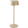 Bild von Konstsmide 7839-330 Menton USB-Tischleuchte | sandfarben | Indoor | Kabellos | 2200K/2700K | 9 20 h Akkulaufzeit | 11 x 11 x 30 cm | inkl. Ladestation