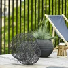 Bild von LED 3D Designkugel TRASSEL - Drahtkugel - D: 50cm - 150 warmweiße LED - Indoor/Outdoor - schwarz