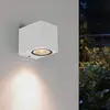 Bild von Weiße rechteckige LED-Wandleuchte IP44 für GU10 Lampen