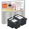 Bild von Peach C512/C513 bk, color Spar Pack Druckköpfe, Schwarz, Cyan, Magenta, Gelb, 2 Stück(e), Multipack