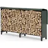 Bild von VOUNOT® Kaminholzregal Aussen aus Metall mit wasserdichte Abdeckung, 200x116x36 cm
