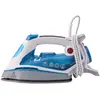 Bild von Hoover IRONflow TIF2600/1 011, Trocken- & Dampfbügeleisen, Keramik-Bügelsohle, 190 g/min, Blau, Transparent, 0,3 l, Eingebaut