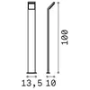 Bild von Ideal Lux 322452 OUTDOOR STYLE LED-Stehleuchte/Mast für den Außenbereich, H1000mm, 9W, 1050/780lm, 3000K, IP54, Kaffeebraun