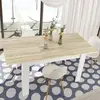 Bild von Ausziehbarer Tisch Midland, Ausziehbare Konsole für Esszimmer, Ausziehbarer Küchentisch mit Verlängerung, 140/190x90h78 cm, Eiche und Weiß