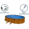 Bild von GRE Ovaler Stahlwandpool mit Holzoptik KITPROV508WO   500 x 300 x 132 cm, Komplettset + GRATIS Elektrischer Poolreiniger VCB50
