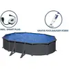 Bild von GRE Ovaler Stahlwandpool mit Anthrazitoptik KITPROV508GY   500 x 300 x 132 cm, Komplettset + GRATIS Elektrischer Poolreiniger VCB50