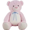 Bild von XXL Bär aus Plüsch in Rosa mit Schleife