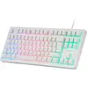 Bild von Mars Gaming MK023W, Kabelgebunden, USB, Membran Key Switch, AZERTY, RGB-LED, Weiß