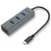 Bild von i-tec Metal USB-C HUB 4 Port, USB 3.2 Gen 1 (3.1 Gen 1) Type-C, USB 3.2 Gen 1 (3.1 Gen 1) Type-A, 5000 Mbit/s, Grau, Android, 96 mm