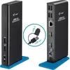 Bild von i-tec USB 3.0/USB-C Dual HDMI Docking Station, Kabelgebunden, USB 3.2 Gen 1 (3.1 Gen 1) Type-A, 3,5 mm, 10,100,1000 Mbit/s, Schwarz, AC