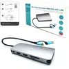Bild von i-tec USB 3.0 USB-C/Thunderbolt 3x Display Metal Nano Dock with LAN + Power Delivery 100 W, Kabelgebunden, USB 3.2 Gen 1 (3.1 Gen 1) Type-A + Type-C, 100 W, 10,100,1000 Mbit/s, Silber, MicroSD (TransFlash), SD