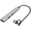 Bild von i-tec USB-Hub - USB-Typ C, USB Typ-A - 640 MB/s - Notebook, Tablet, Smartphone, Tastatur, Maus, Flash-Laufwerk - Grau - 4 Total USB Port(s) - 3 USB 2.0 Port(s) - 1 USB 3.0 Port(s) - PC, Mac