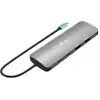 Bild von i-tec Metal USB-C Nano 2x Display Docking Station with PD 100 W + Charger 100W, Kabelgebunden, USB 3.2 Gen 1 (3.1 Gen 1) Type-C, 100 W, 10,100,1000 Mbit/s, Grau, 5 Gbit/s