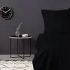 Bild von L'Essentiel Linge de Maison, De Black, Satin-King-Bettbezug-Set (FR), Schwarz, 100 % Baumwollsatin, 240 x 220 cm