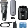 Bild von Braun Series 9 Pro+ 9675cc, Folienschaber, Grau, Silber, Edelstahl, Tasten, LED, Wechselstrom/Batterie