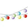 Bild von LED Solar Lichterkette Lampions 4,5m Nylon Bunt / Kaltweiß