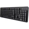 Bild von Trust ODY II Leise Tastatur Kabellos Deutsches QWERTZ Layout, Flachen Tasten, Funktastatur Spritzwassergeschützt, RF 2.4GHz USB-Empfänger, Wireless Keyboard PC Laptop Computer Mac - Schwarz