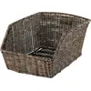 Bild von Basil Cento Fahrradkorb   Hinterrad   Rattan Look   wetterfest   Kunststoff   47×34×22 cm   Braun