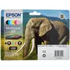Bild von Epson Elephant 24 Elefant Claria Photo HD Multipack 6 Farben Tinte, Standardertrag, Schwarz, Cyan, Helle Cyan, Magenta, Helle Magenta, Gelb, 5,1 ml, 4,6 ml, 1 Stück(e), Multipack