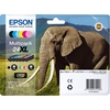 Bild von Epson Elephant 24XL Elefant Claria Photo HD Multipack 6 Farben Tinte, High (L) Yield, Schwarz, Cyan, Helle Cyan, Magenta, Helle Magenta, Gelb, 10 ml, 8,7 ml, 1 Stück(e), Multipack