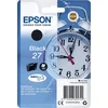 Bild von Epson Alarm clock Singlepack Black 27 DURABrite Ultra Ink, Standardertrag, Schwarz, Tinte auf Pigmentbasis, 6,2 ml, 1 Stück(e), 350 Seiten