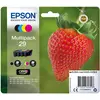 Bild von Epson Strawberry Multipack 4-colours 29 Claria Home Ink, Standardertrag, Schwarz, Cyan, Magenta, Gelb, 5,3 ml, 3,2 ml, 1 Stück(e), 175 Seiten