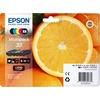 Bild von Epson Oranges 33 Orange Claria Premium Multipack 5 Farben Tinte, Standardertrag, Schwarz, Foto schwarz, Cyan, Magenta, Gelb, Tinte auf Pigmentbasis, Tinte auf Farbstoffbasis, 6,4 ml, 4,5 ml