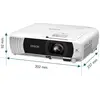 Bild von Epson EB-W55, 4000 ANSI Lumen, 3LCD, WXGA (1200x800), 16000:1, 16:10, 838,2 - 8128 mm (33 - 320")