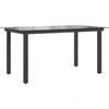 Bild von vidaXL Gartentisch Schwarz 150x90x74 cm Aluminium und Glas