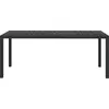 Bild von vidaXL Gartentisch Schwarz 185x90x74 cm Aluminium und WPC
