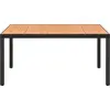 Bild von vidaXL Gartentisch Braun 150x90x74 cm Aluminium und WPC