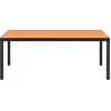 Bild von vidaXL Gartentisch Braun 185x90x74 cm Aluminium und WPC
